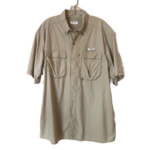 Grander Mountain Guide Series Men's  Size XL Tan Short Sleeve  Button  Hunting